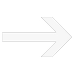 Verkehrszeichen - Richtungspfeil Folie selbstklebend, reflektierend RA1, 158 x 90 mm f&uuml;r &Oslash; 600 mm