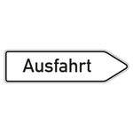 Verkehrsschild "Ausfahrt Wegweiser rechts" VZ 333.1-20, Aluminium 2 mm, reflektierend RA1, 1250 x 350 mm