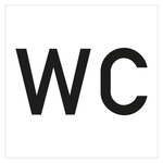 WC Schild - Folie selbstklebend 150 x 150 mm