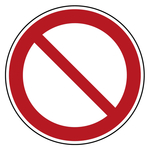 Verbotszeichen Allgemeines Verbotszeichen DIN EN ISO 7010 P001 Folie Ø 100 mm Einzeletikett
