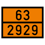 Warntafel 63 2929, orange, 400 x 300 mm in verschiedenen Materialien