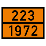 Warntafel 223 1972, orange, 400 x 300 mm in verschiedenen Materialien