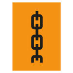 Verpackungskennzeichen Anschlagen hier, Orange, Haftpapier, 74 x 105 mm, 500 St&uuml;ck/Rolle