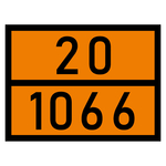 Warntafel 20 1066, orange, 400 x 300 mm in verschiedenen Materialien