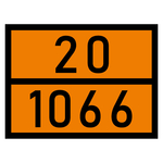 Warntafel 20 1066, orange, Stahlblech reflektierend mit Halter, 400 x 300 mm