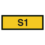Warnschild Laboreinstufung Sicherheitsstufe "S1", Folie, 297 x 105 mm, Einzeletikett