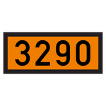 Warntafel 3290, orange, Folie, 300 x 120 mm, Einzeletikett