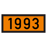 Warntafel 1993, orange, Folie, 300 x 120 mm, Einzeletikett