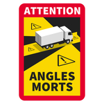 Angles Morts Aufkleber Achtung Toter Winkel LKW Frankreich 170 x 250 mm