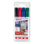 EDDING 3300 Permanentmarker - nachfüllbar, 1 - 5 mm, Etui mit 4 Farben