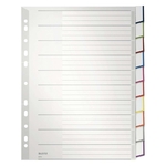 Leitz 4370 Register - PP, blanko, A4 Überbreite, 10 Blatt, grau