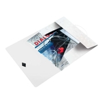 Leitz 4599 Eckspannermappe WOW - A4, PP, weiß metallic