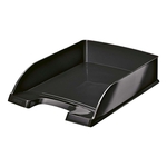 Leitz 5226 Briefkorb Plus WOW - A4, Polystyrol, schwarz metallic