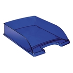 Leitz 5226 Briefkorb Transparent Plus, A4, Polystyrol, dunkelblau