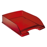 Leitz 5226 Briefkorb Transparent Plus, A4, Polystyrol, rot