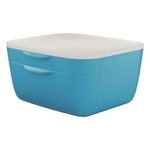 LEITZ 5357 Schubladenset Cosy - 2 Schubladen, Polystyrol, blau matt/hellgrau