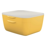 LEITZ 5357 Schubladenset Cosy - 2 Schubladen, Polystyrol, gelb matt/hellgrau