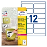 Avery Zweckform® L4776REV-20 Folienetiketten - 99,1 x 42,3 mm, weiß, 240 Etiketten, wiederablösbar, wetterfest