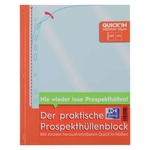 OXFORD Prospekthüllenblock Quick'in - glasklar, 0,05 mm, A4, 60 Stück