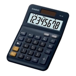 Casio® Tischrechner MS-8E - Solar-/Batteriebetrieb, 8stellig, LC-Display, silberblau