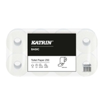 KATRIN® Toilettenpapier Basic Toilet - 2-lagig, naturweiß, 8 Rollen à 250 Blatt