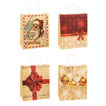 TSI 12er Pack Geschenktüte Weihnachten Serie 4 groß Kraftpapier ca. 26 x 13,5 x 32 cm