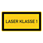 Hinweisschild "Laser Klasse 1", Folie, 38 x 18 mm, 35 St&uuml;ck/Bogen