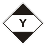 Gefahrzettel, Gefahrgutaufkleber In begrenzten Mengen verpackte gefährliche Güter (für Luftbeförderung) mit weißem Rand, Haftpapier, 108 x 108 mm, 500 Stück/Rolle