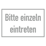 Hinweisschild Verhaltensregeln "Bitte einzeln eintreten", Folie ausgestanzt, 300 x 200 mm, Einzeletikett
