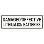 Verpackungskennzeichen DAMAGED/DEFECTIVE LITHIUM-ION-BATTERIES, Haftpapier, 150 x 50 mm, 100 Stück/Rolle