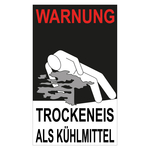 Gefahrzettel Kühlmittel Deutsch, Warnung (rot), mit verschiedenen Aufdrucken der Stoffangabe, Folie, 150 x 250 mm