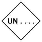 Gefahrzettel, UN-Aufkleber mit Eindruck UN-Nummer, Folie, 150 x 150 mm, Einzeletikett
