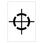 Verpackungskennzeichen Schwerpunkt, Weiß, Haftpapier, 74 x 105 mm, 100 Stück/Rolle