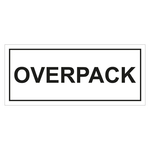 Verpackungskennzeichen Overpack, Weiß, Folie, 109 x 45 mm, 500 Stück/Rolle