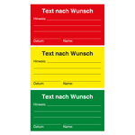 Qualitätsaufkleber mit Text nach Wunsch, 90 x 50 mm, Rechteckig, in verschiedenen Farben