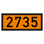 Warntafel 2735, orange, Folie, 300 x 120 mm, Einzeletikett