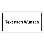 Türhinweisschild mit Text nach Wunsch, Folie, 200 x 100 mm, Einzeletikett