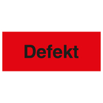 Qualitätsaufkleber Defekt, Rot, Folie, 50 x 20 mm, Rechteckig, 500 Stück/Rolle