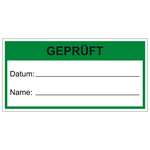 Qualitätsaufkleber Geprüft, Weiß, 60 x 30 mm, Rechteckig