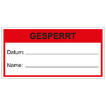 Qualitätsaufkleber Gesperrt, Weiß, Folie, 60 x 30 mm, Rechteckig, 100 Stück/Rolle