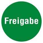 Qualitätsaufkleber Freigabe, Grün, Ø 35 mm, Rund