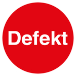 Qualit&auml;tsaufkleber Defekt, Rot, Folie, &Oslash; 35 mm, Rund, 100 St&uuml;ck/Rolle