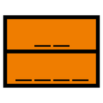 Warntafel mit Eindruck, orange, Magnetfolie, 400 x 300 mm, Einzelstück