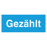 Qualitätsaufkleber Gezählt, Blau, 50 x 20 mm, Rechteckig