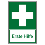 Rettungszeichen Erste Hilfe Kombischild Folie 200 x 300 mm Einzeletikett