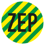 Leiterkennzeichen "ZEP" Zentraler Erdungspunkt Folie gelb/grün gestreift Ø 17 mm 20 Stück/Bogen