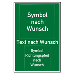Rettungszeichen mit Symbol und Text nach Wunsch Kombischild
