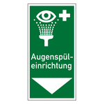 Rettungszeichen Augenspüleinrichtung unten Kombischild