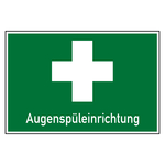 Rettungszeichen Erste Hilfe Augenspüleinrichtung Kombischild