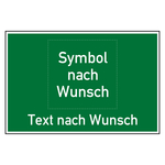 Rettungszeichen Erste Hilfe mit Symbol und Text nach Wunsch Kombischild